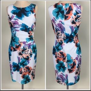 Ivanka Trump pleated floral sheath dress 8